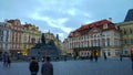 Jan Hus Memorial or Jan Hus Monument in the Old Town Square StaromÃâºstskÃÂ© nÃÂ¡mÃâºstÃÂ­ in Prague, Czech Republic, during the Royalty Free Stock Photo